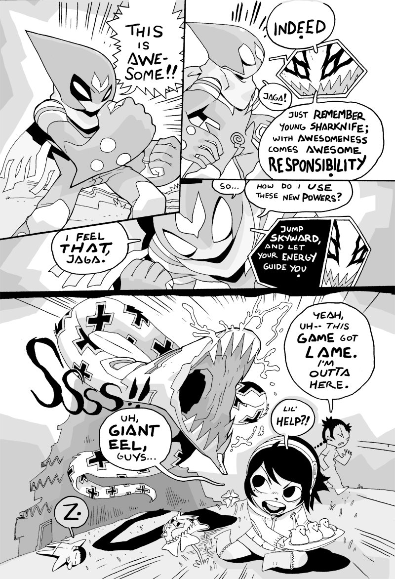 Illustration for article titled Sharknife 2: Double Z Might Have the Best Superhero Origin Ever